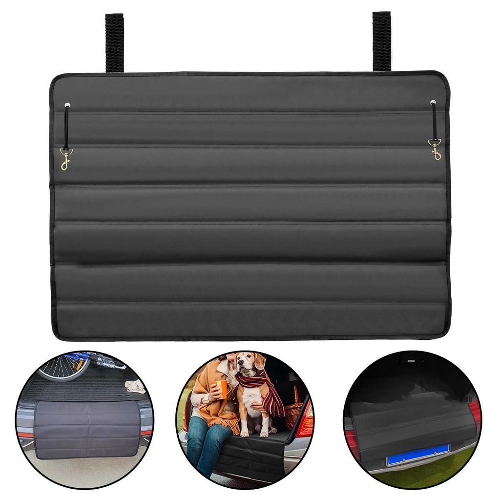 Kofferraummatten, Auto Ladekantenschutz Kofferraum 96 × 64 cm Stoßstangenschutz Hund Kofferraumschutz Faltbarer Kofferraum Schutzmatte Universeller