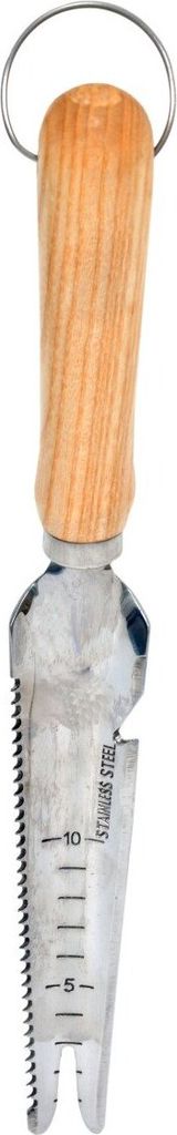 Primaster Unkrautstecher Edelstahl 33 cm mit Holzgriff Produktbild 