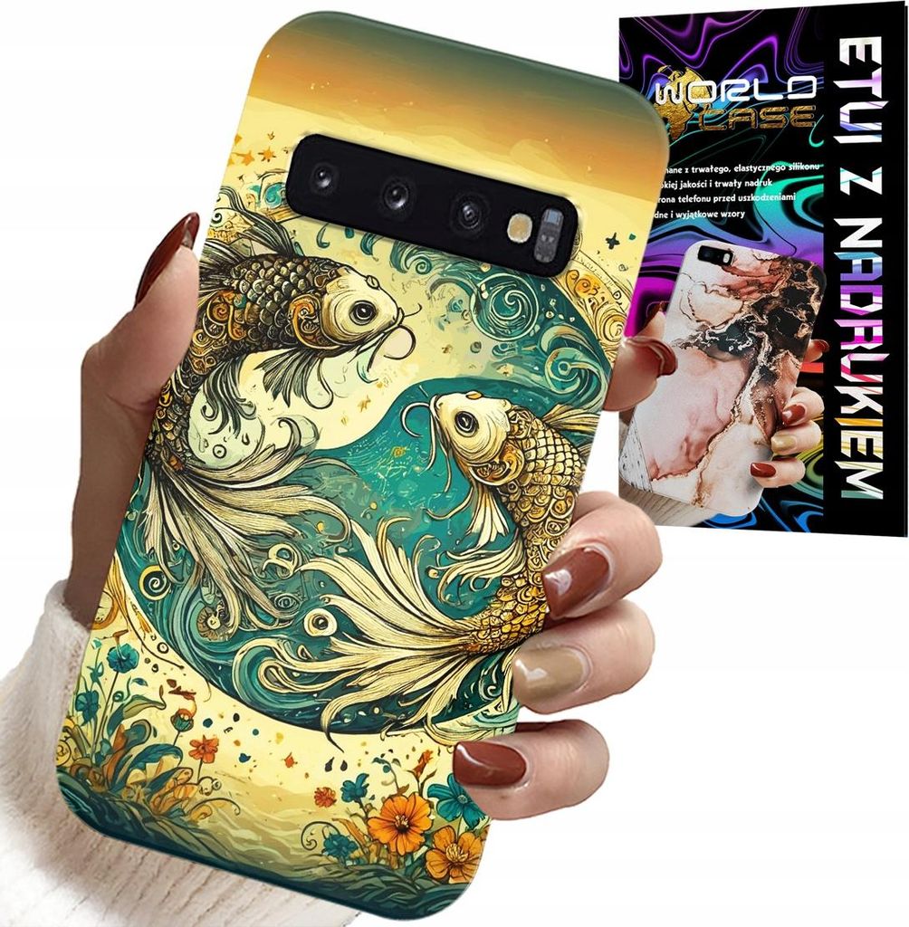 Hülle Für Samsung Galaxy S10 Plus - Sternzeichen, Fische Astronomie + Folie
