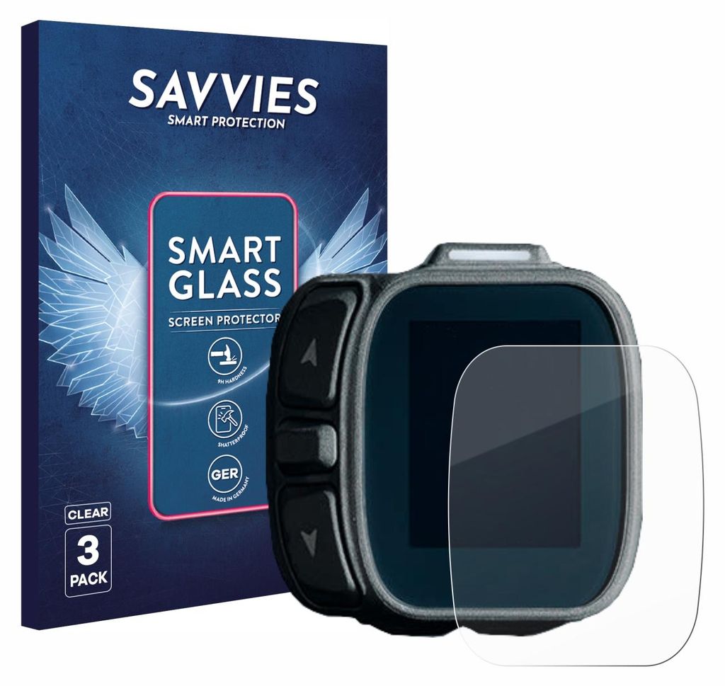 3x Savvies Schutzglas Folie für Giant Ridecontrol Dash 2 2026 9H Panzer Schutzfolie Glas Displayschutz klar transparent