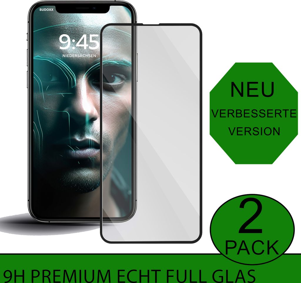 2x Full Panzerfolie Für Apple iPhone 15 Echt Schutzglas Produktbild 
