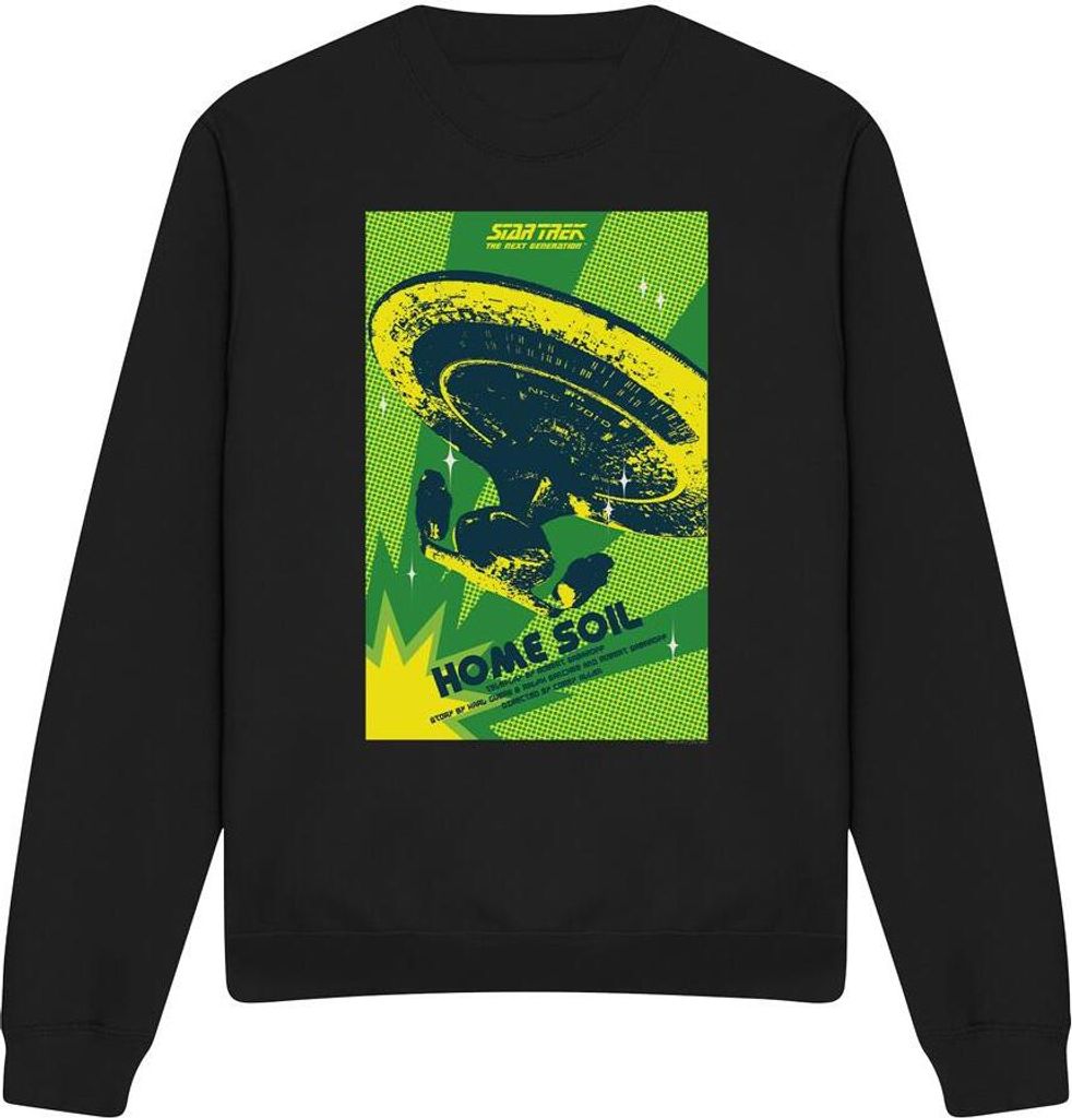 Star Trek - "The Next Generation Season 1 Episode 18" Sweatshirt für Herren/Damen Uni TV11702 (L) (Schwarz)