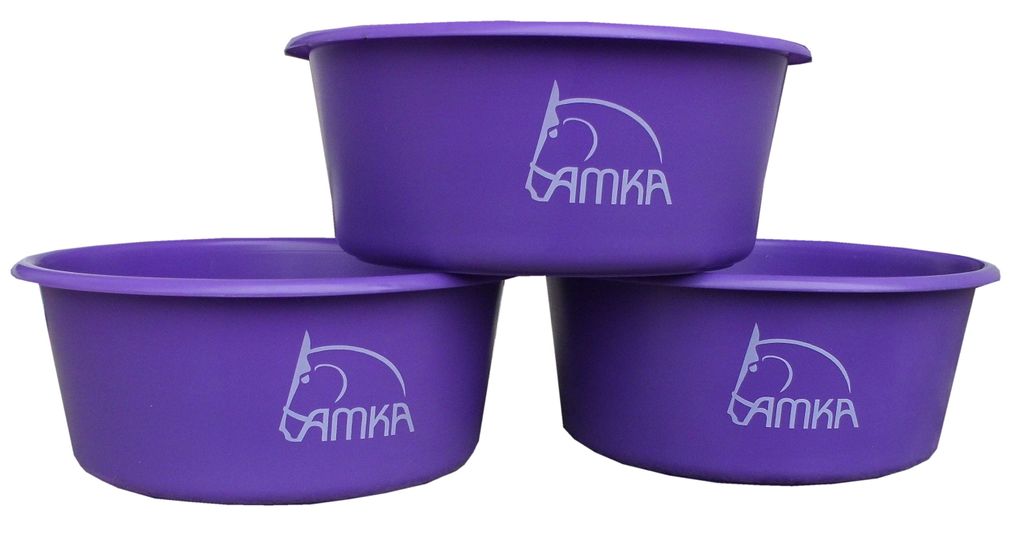 AMKA Müslischale Futterschale Leckschüssel 5 Liter ohne Deckel 3er Set f. Tiere in Grün