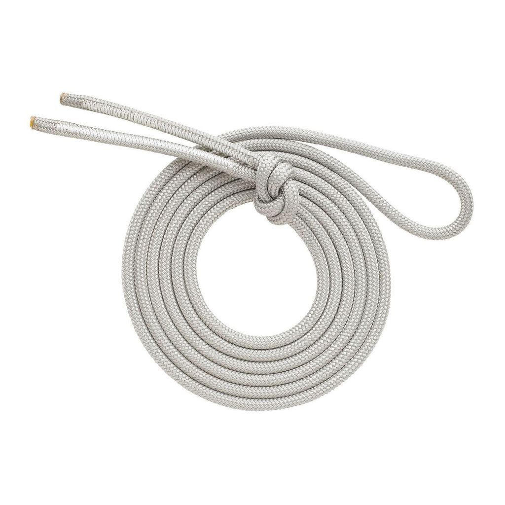 DYNA.MIT Reepschnur 6mm Dyneemakern 22kN von Austri Alpin; grau; in einer Schlaufe gebunden.