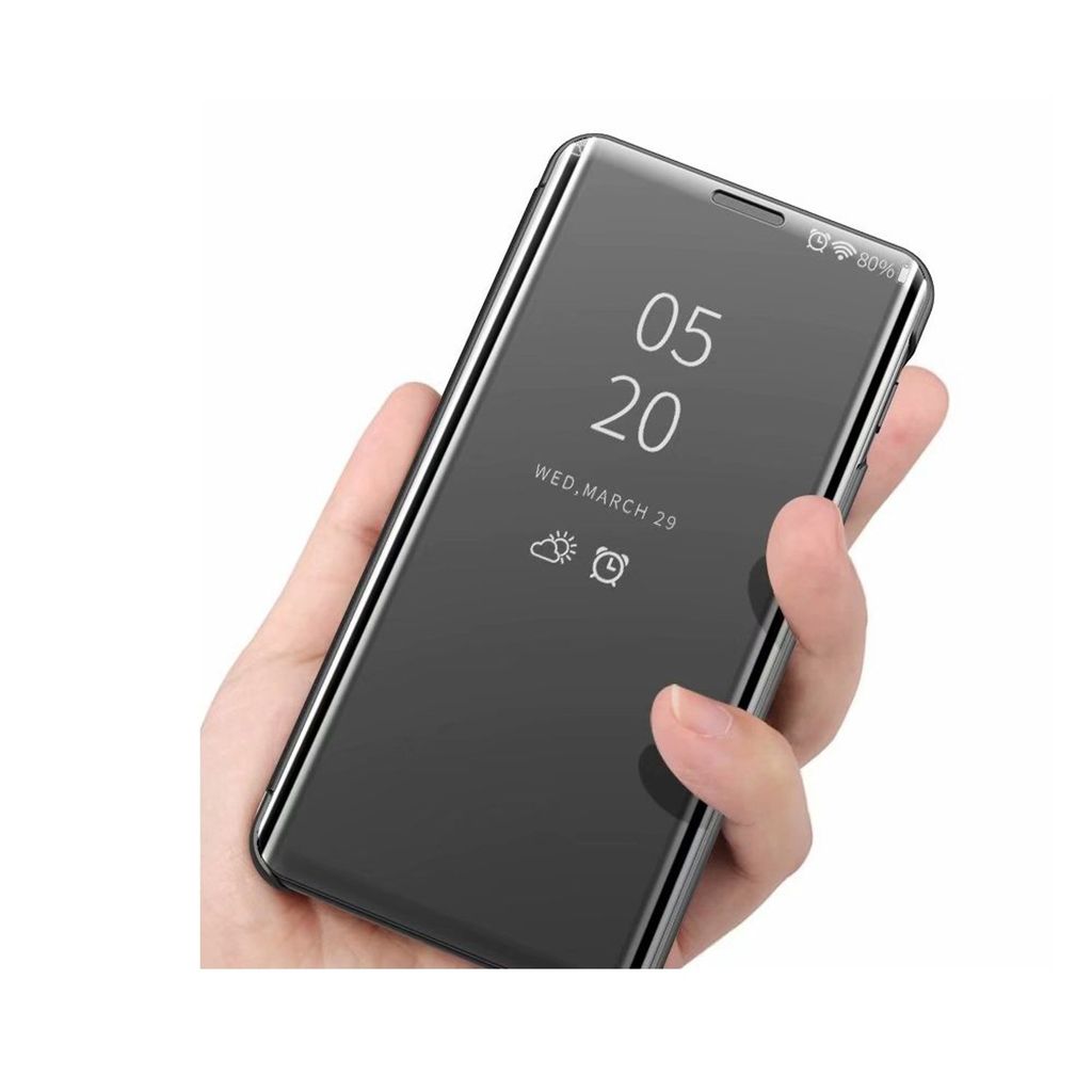 vivio Handyhülle für Samsung Galaxy S21 FE 5G Hülle Klappbar Leder Tasche Flip Case mit Ständer Stoßfest Dünn Spiegel Schutzhülle Cover Etui für Samsung Galaxy S21 FE 2021 