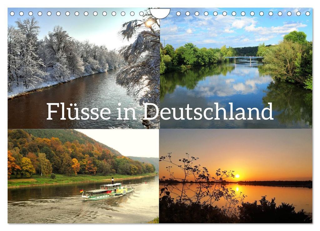 Flüsse in Deutschland (Wandkalender 2027 DIN A4 quer), CALVENDO Monatskalender