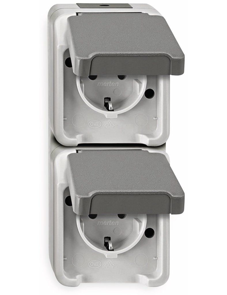 MERTEN Prise de courant double SCHUKO. MEG2329-8029 gris Image du produit 