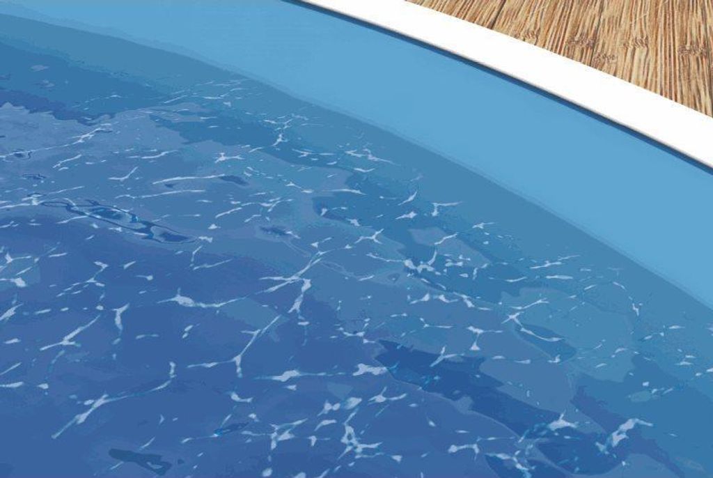 Innenfolie für Pools, rund, 0.25 mm, Ø 460 cm, 120 cm tief, mit Überlappung, blau