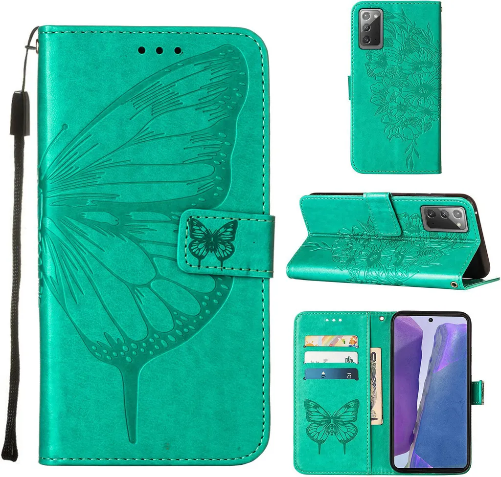 Protezione Totale Galaxy Note 20: Custodia Libro Antiurto Verde