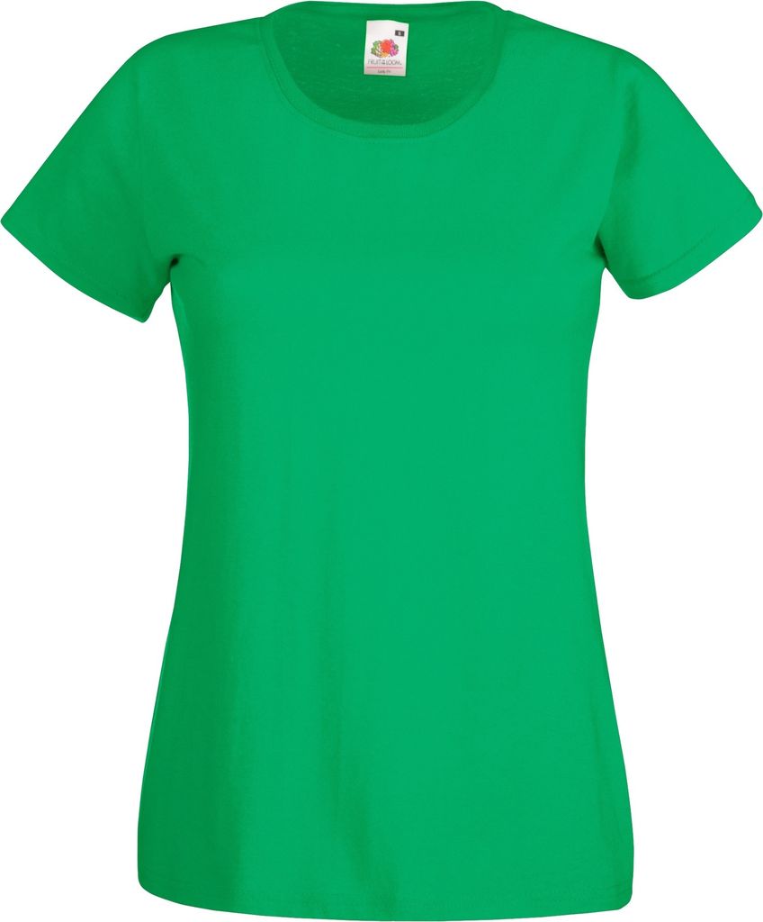 Fruit Of The Loom Lady-Fit Damen T-Shirt BC1354 (XS) (Irisches Grün)
