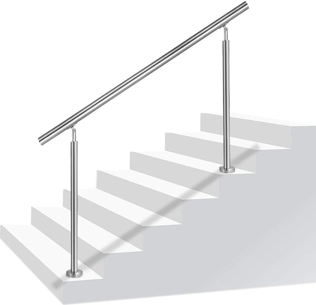 TWOLIIN Handlauf Edelstahl Treppengeländer Geländer ohne Querstrebe für Treppen Brüstung Balkon, 180cm