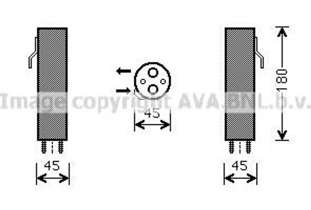 AVA FDD584 Sécheur de climatisation OE 5071261 pour Ford Fiesta et B-Max