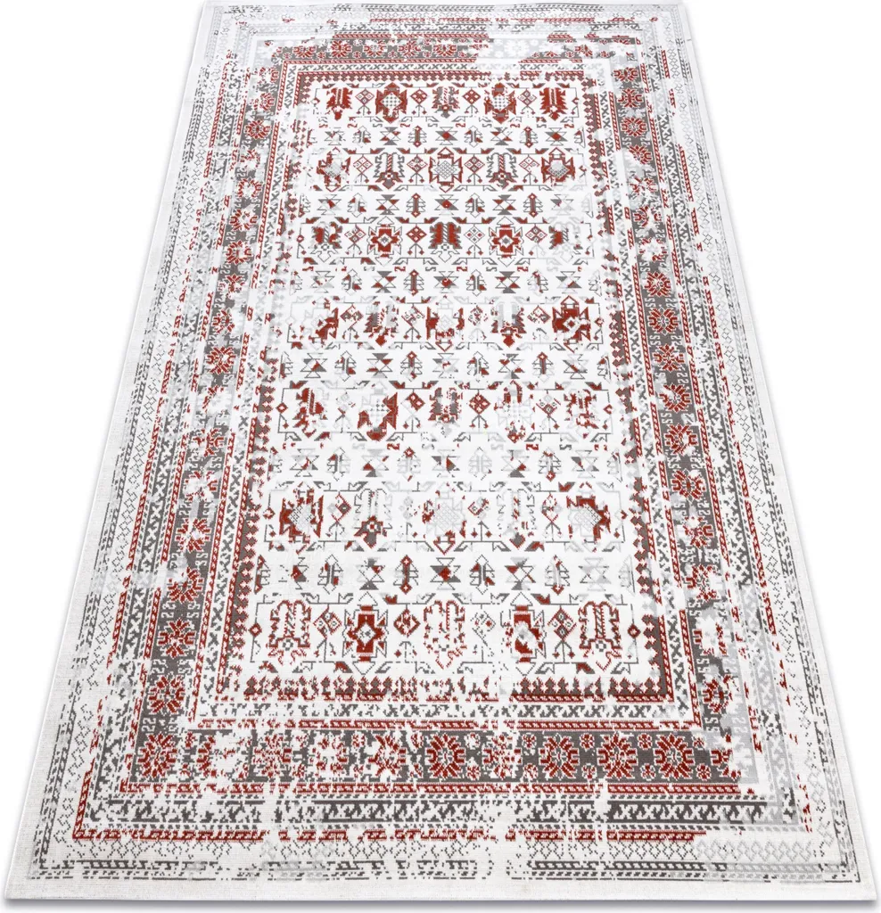 Tapis Déco Vintage pour Chambre ou Salon - Crème et Rose 120x170