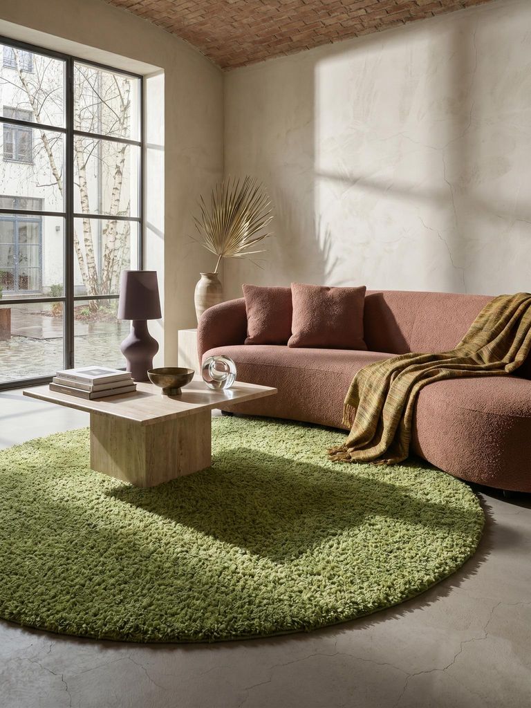 Hochflorteppich flauschig & weich – Handwäsche-geeignet, schadstoff, Anti-Rutsch, pflegeleicht für Wohnzimmer & Schlafzimmer