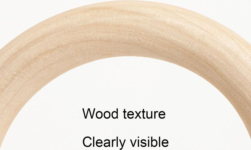 12pcs Holzring DIY Stylish unvollendete Schmuck Herstellung Holzheizanschluss für Kinder-Größen:40mm