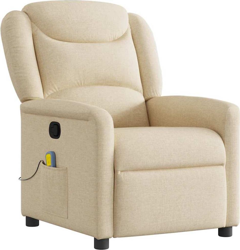 Massagesessel Creme Stoff