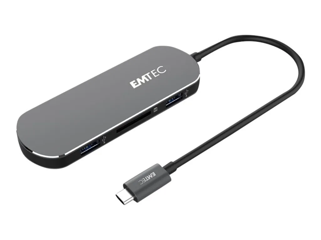 Concentrateur USB-C Polyvalent EMTEC T650C pour PC Portable et MacBook Air