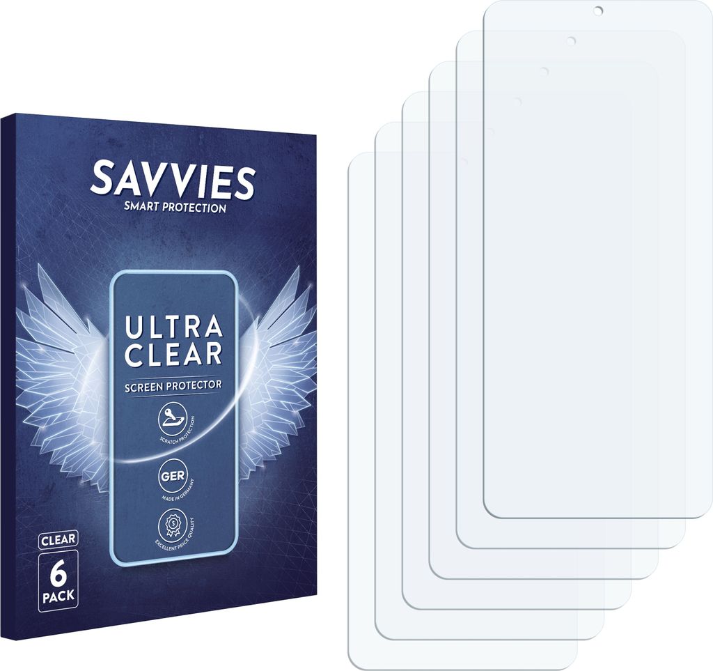 6x Für Meizu Note 16 Schutzfolie Savvies Displayschutz Display Schutz Folie Klar Transparent
