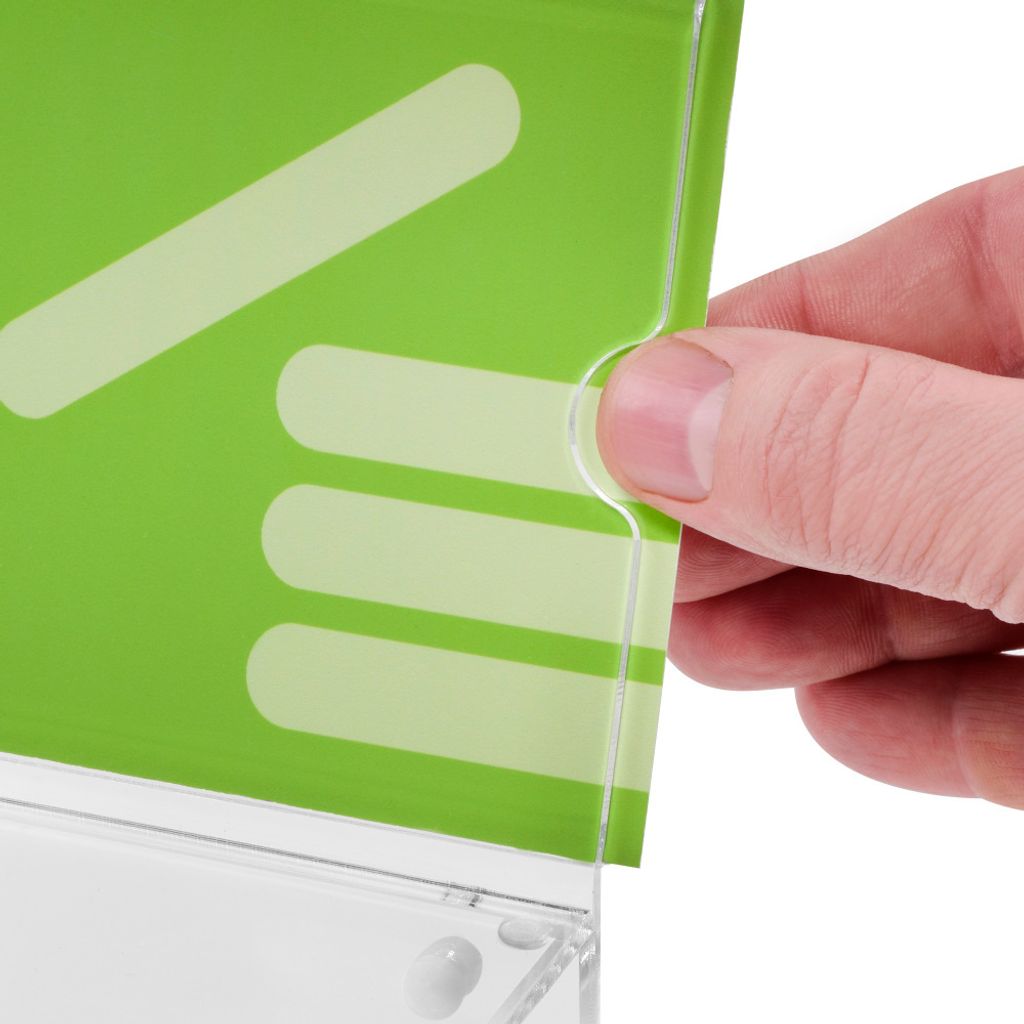 Bodengestell mit abschließbarer Losbox aus opalem Acrylglas Produktbild 8
