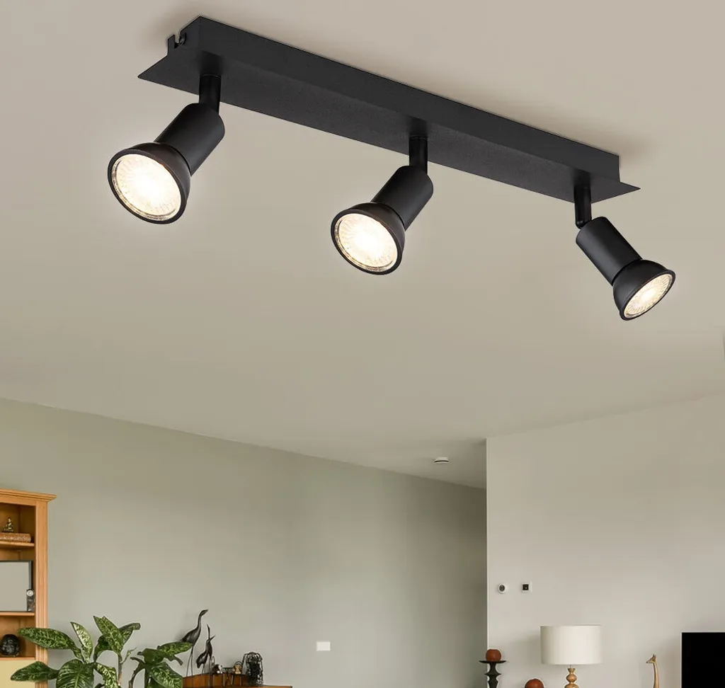 Luminaire Noir Compact GLOBO DREW - Solution Éclairage Gain de Place