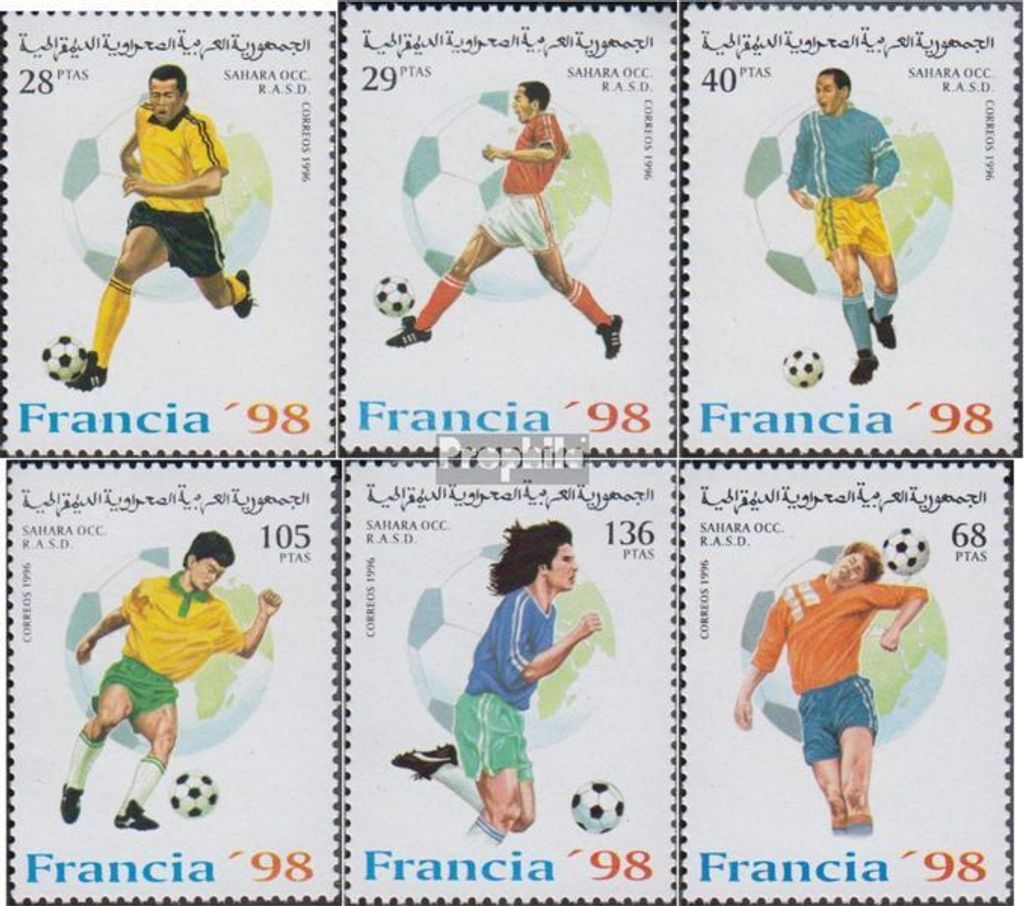 Briefmarken Sahara 1996 Mi Ausgabe der Exilregierung ohne Gültigkeit im int. Postverkehr Nr.10 postfrisch Fußball-WM 1998