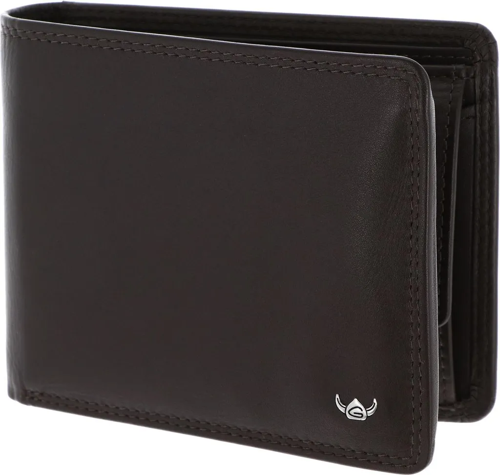 Portefeuille Anti-Piratage en Cuir Golden Head Polo 1427 Marron Foncé