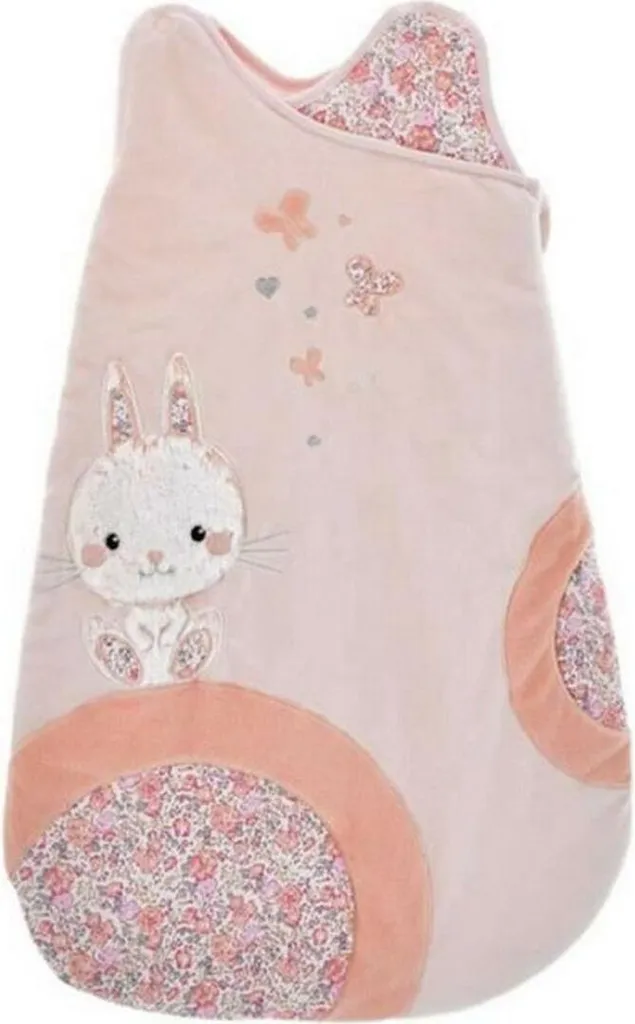 Sac de Couchage Bébé Domiva Lapinou en Velours Moelleux - 70 cm