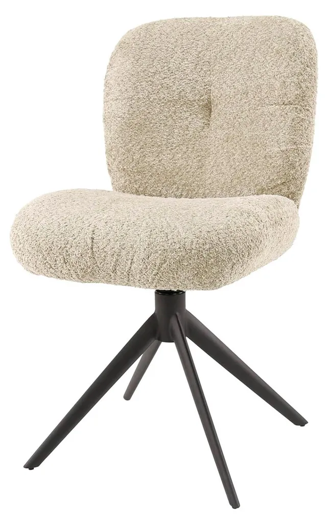 Chaise de salle à manger FURNLUX Confort Beige et Noir 48x84x60 cm