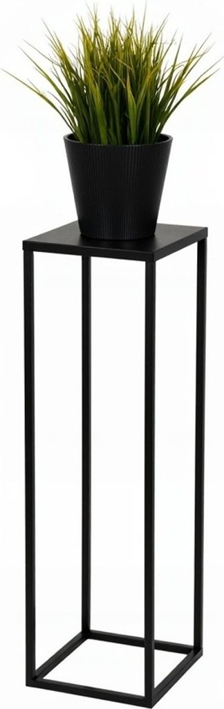 FRAMADO, Pflanzenständer Ferro, Metallregal, Blumenständer, 24x24x100cm, Schwarz