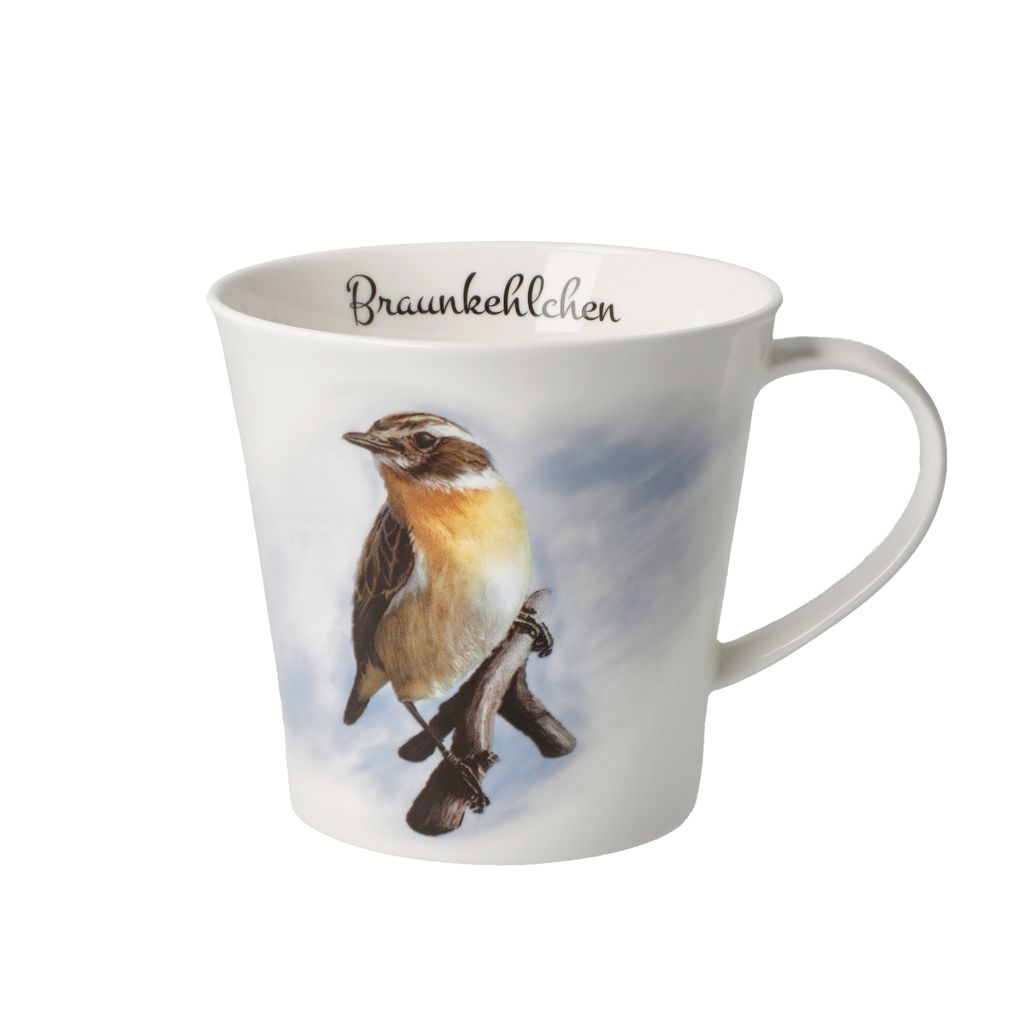 Goebel Coffee-/Tea Mug Vogel des Jahres 2023 Braunkehlchen, Fine Bone China, Bunt, 350 ml, 38473371