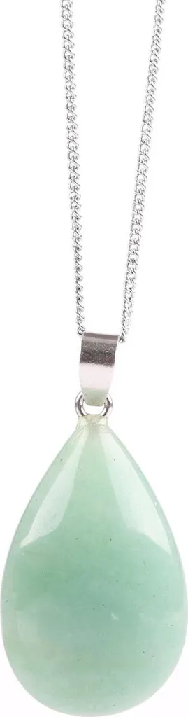 Collier en aventurine verte véritable et pendentif pierre naturelle unique