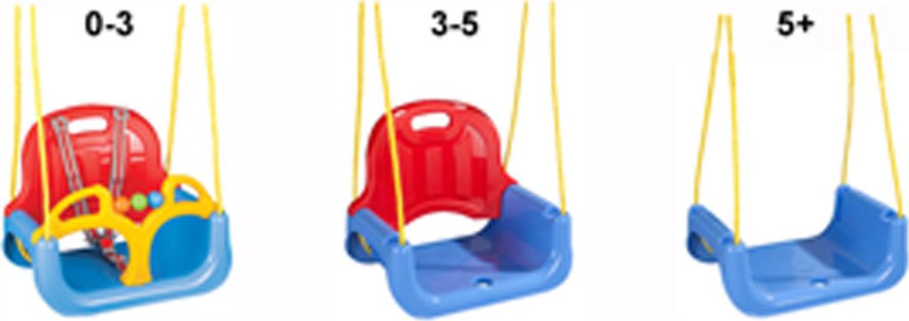 Siva Samba Swing mitwachsende Schaukel  grün/orange 3 in1 Produktbild 4
