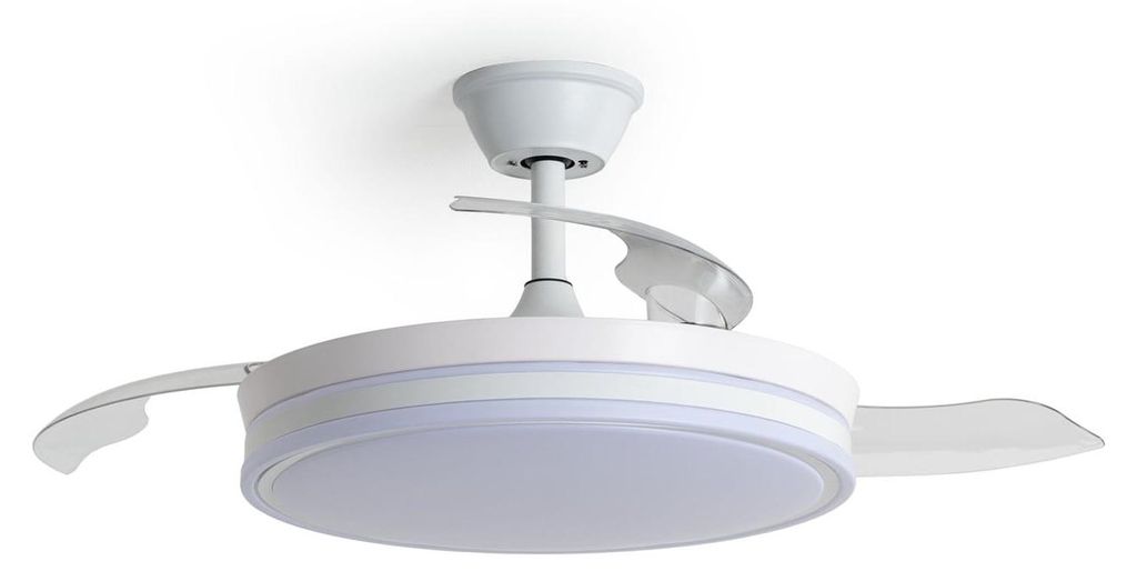 Deckenventilator mit Licht Lautlos DC einziehbare Flügel Produktbild 