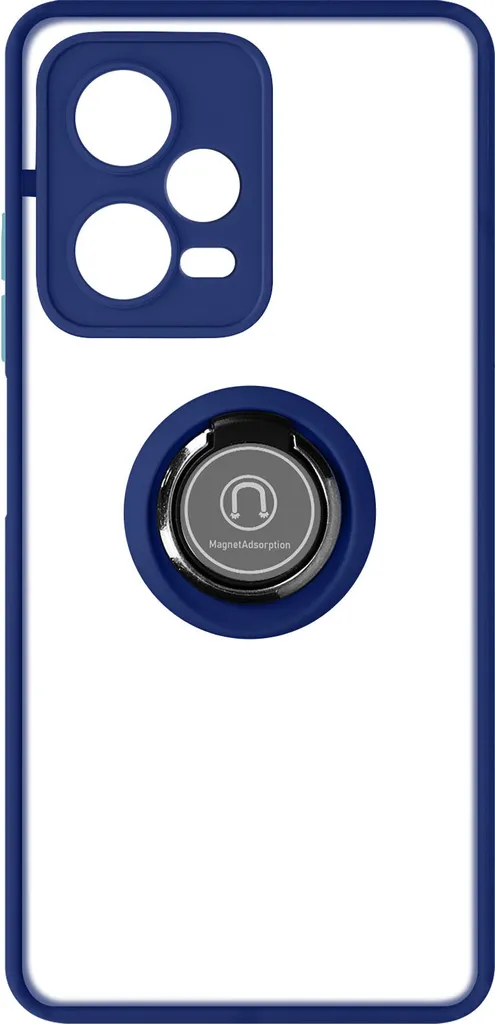 Cover Avizar Redmi Note 12 Pro+ Blu Opaco con Supporto Magnetico