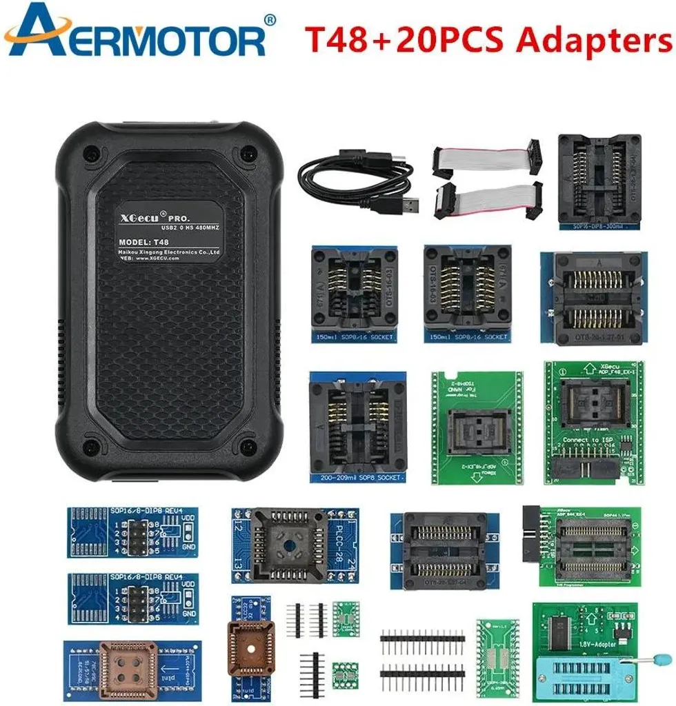 Outil de programmation EPROM T48 polyvalent et kit complet d'adaptateurs - 2