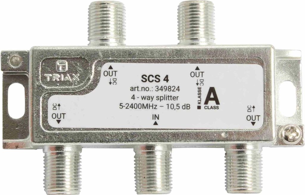 TRIAX SAT Verteiler 4fach 5-2400MHz 10.5dB SCS 4