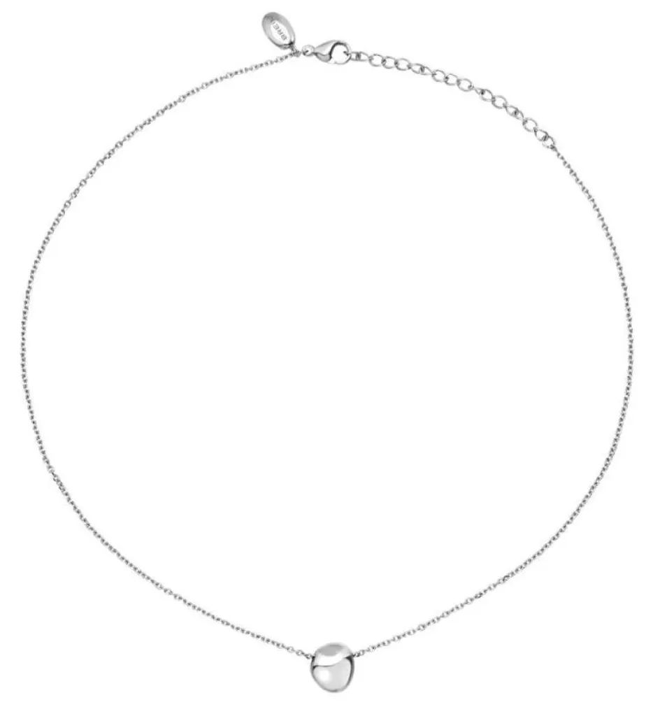 Collier ras de cou en acier argenté Bubble TJ3707 - Bijou Femme Design