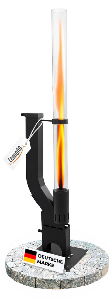 Pelletfackel PRIME Feuerrohr, Feuersäule Outdoor für Garten Produktbild 