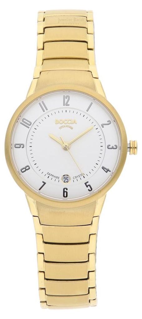 Boccia Uhr für Damen 3158-05 Titan, Gold plattiert, Quarz, Produktbild 