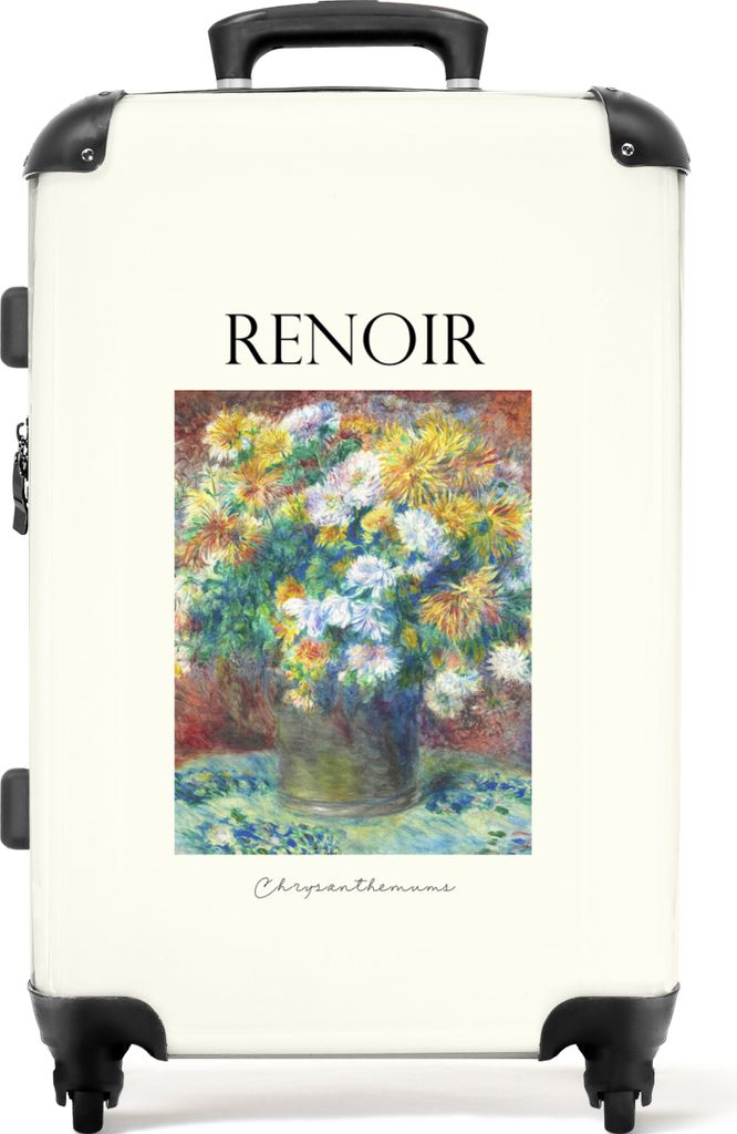 NoBoringSuitcases.com Großer Koffer - Kunst - Renoir - Blumen - Alte Meister - Vintage - Kombinationsschloss TSA - Hartschalen Trolley 4 Rollen ...