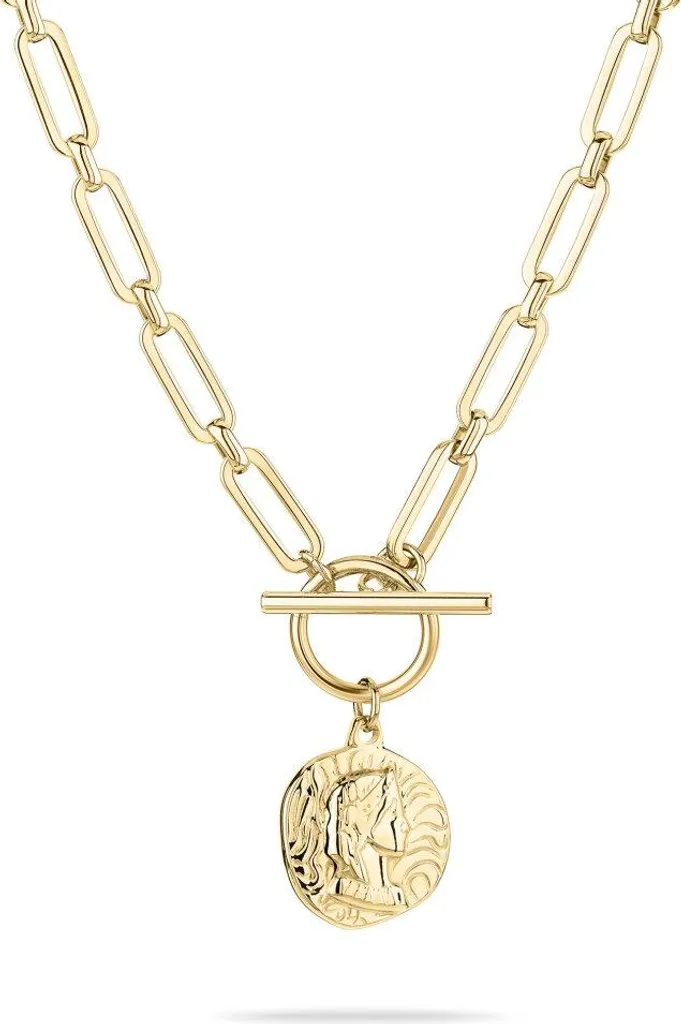 Collier pièces de monnaie finition or jaune brillant série TJ-0439