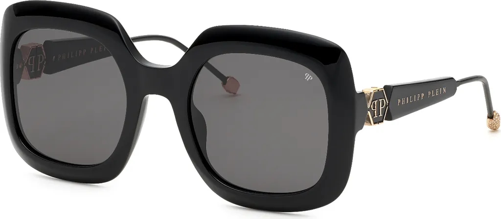 Lunettes de soleil pour femmes Philipp Plein SPP065S en noir brillant