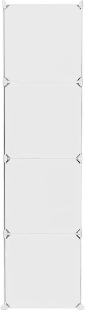Étagère modulable 10 compartiments en PP blanc haute densité pour enfant