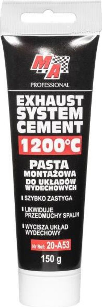 A tube of exhaust system cement.