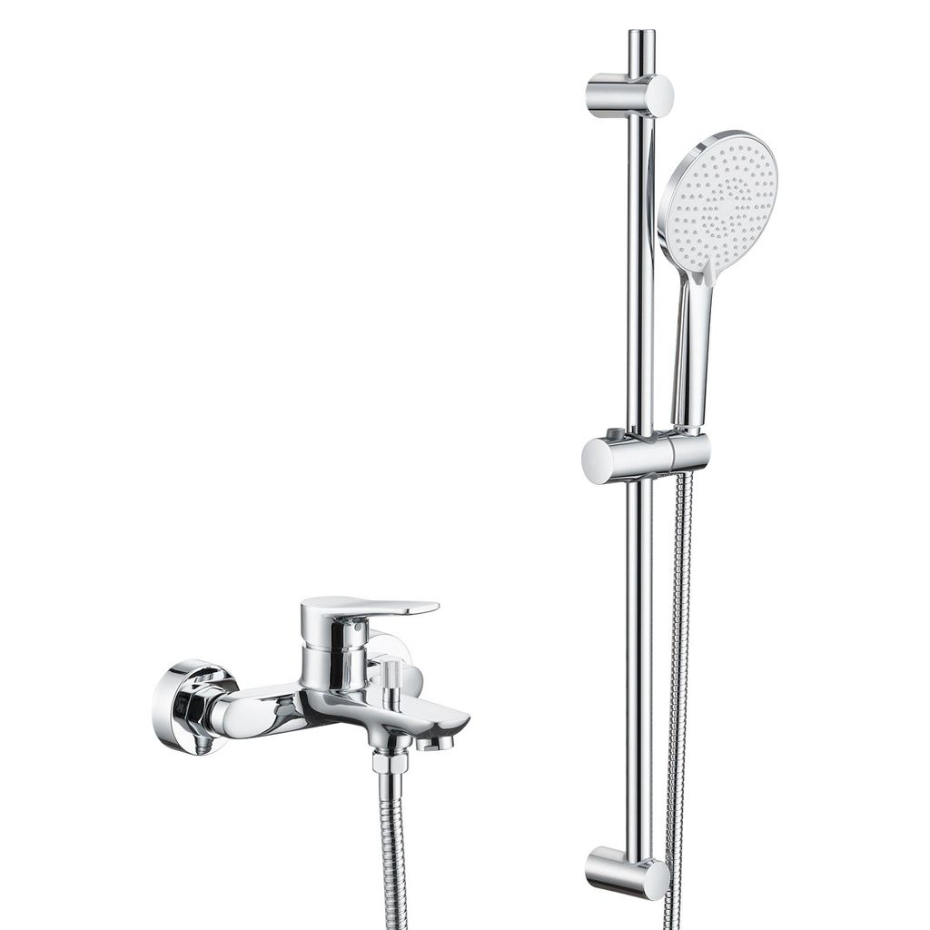 Auralum Badewannenarmatur Chrom, Messing Duschset mit Produktbild 