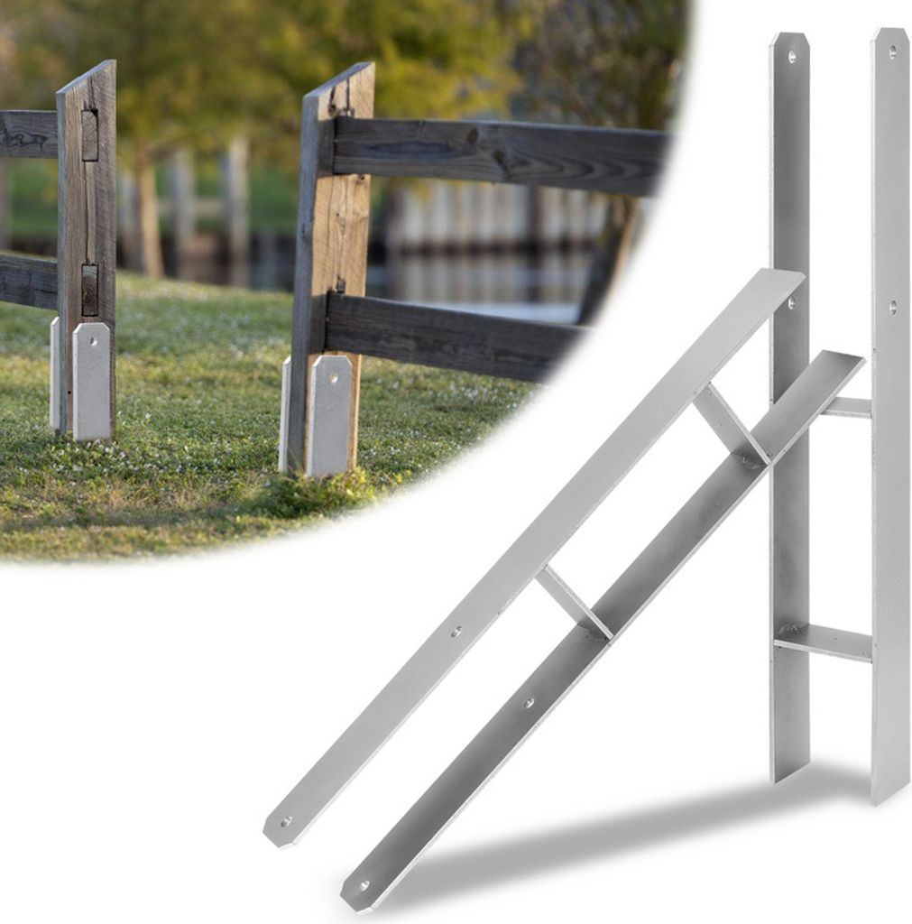 TolleTour 2X H-Pfostenträger lichte Breite 111 mm, H-Anker Gesamthöhe 600 mm, Materialstärke 5 mm