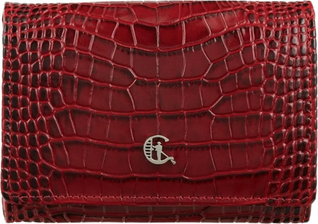 Portefeuille Canaletto Croco PD1208s162 - Portefeuille luxe cuir noir