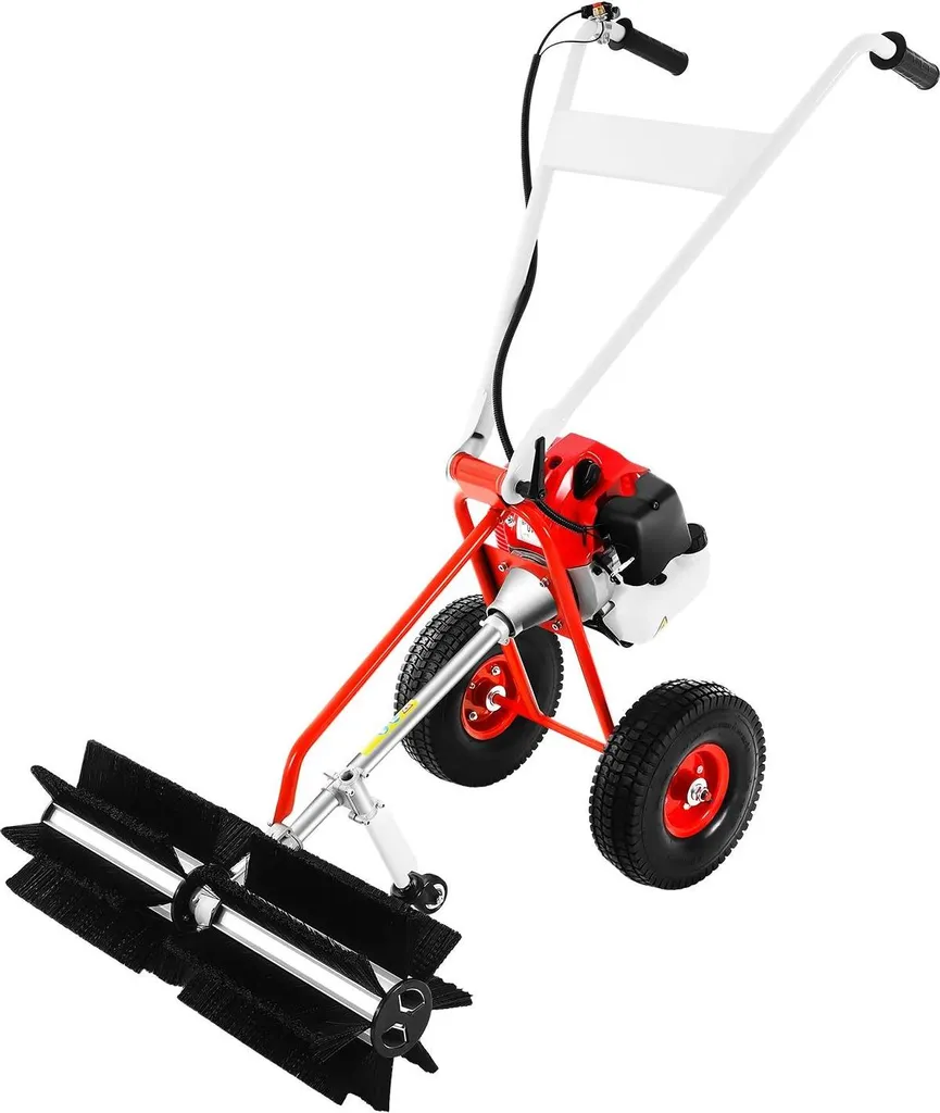 Balayeuse thermique motorisée de 43 cc avec roues pour extérieur - 60cm