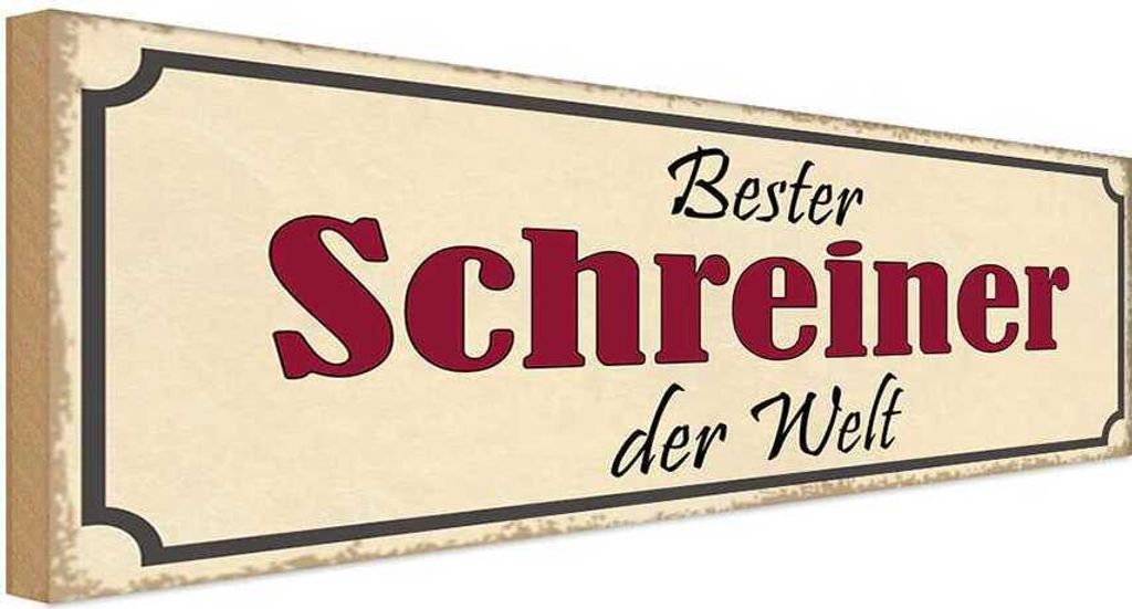 vianmo Holzschild 10x27 cm bester Schreiner der Welt Arbeit