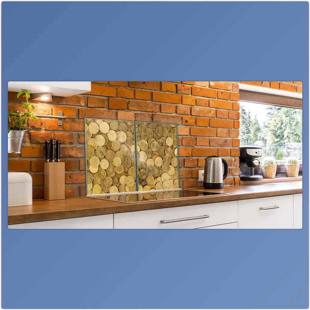 Piastre copri fornelli 2 pezzi 90x52 Copri piano cottura in ceramica tagliere in vetro verdure in